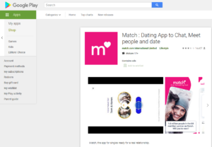match app rating by google play