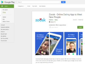 zoosk app rating by google play